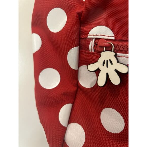 Disney Minnie Mouse Red Polka Dot Backpack Ears Bow Front Pocket main image 14